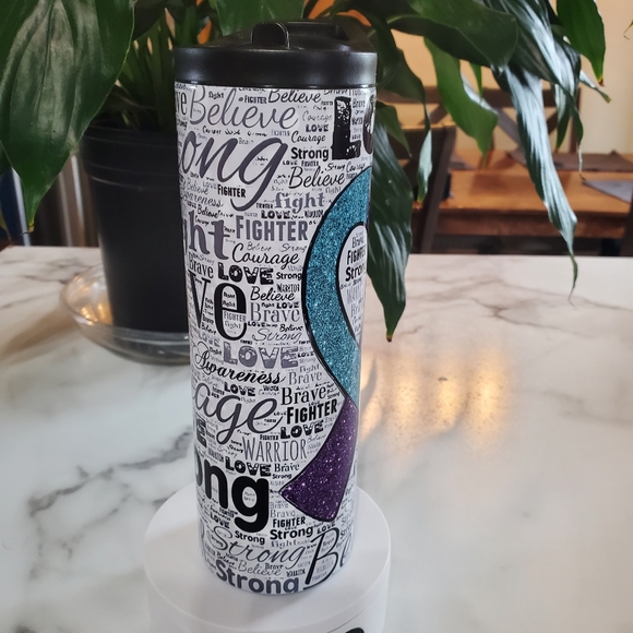Suicide Awareness Ribbon & Quotes 20oz Tumbler with duo lids 🎉sale - Picture 9 of 12